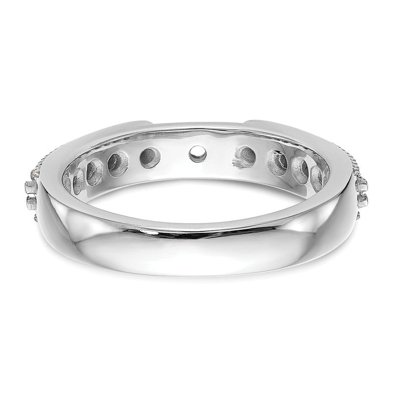 14K White Gold 1/3 carat Lab Grown Diamond VS/SI  D E F  Semi Mount Peg Set Ring