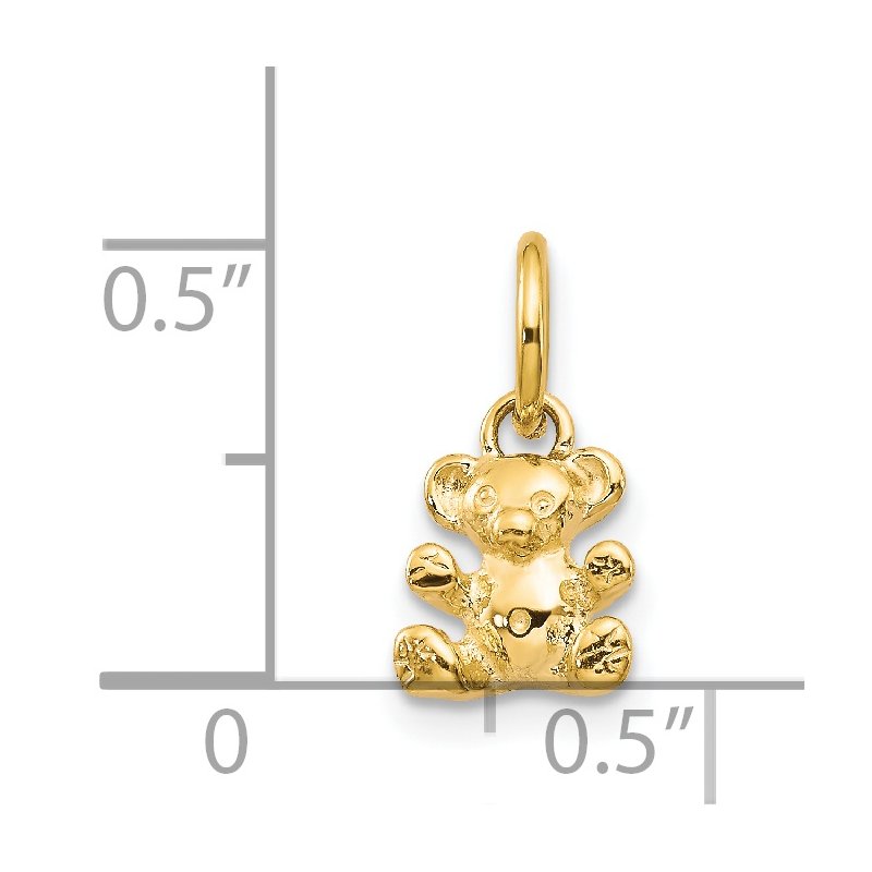 14k Polished Teddy Bear Charm