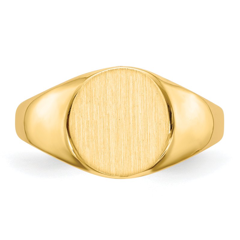 14k 9.5x8.5mm Closed Back Signet Ring