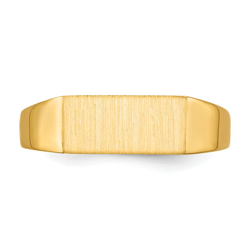 14k 12.0x5.5mm Closed Back Signet Ring