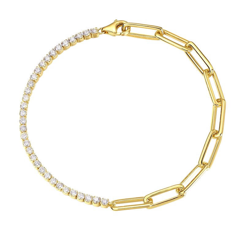 Smiling Rocks 1.24Ct E-F/SI1 Lab Grown Diamond Linking Chain Bracelet