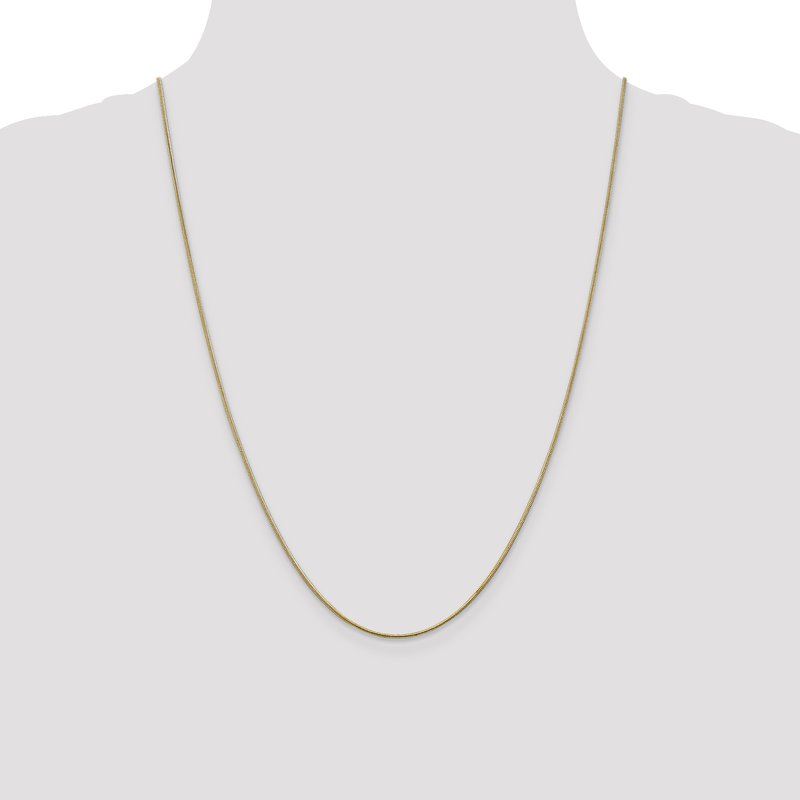 14K 1mm Round Snake Chain