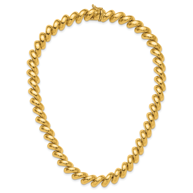 14k Polished 12mm 17 inch San Marco Necklace