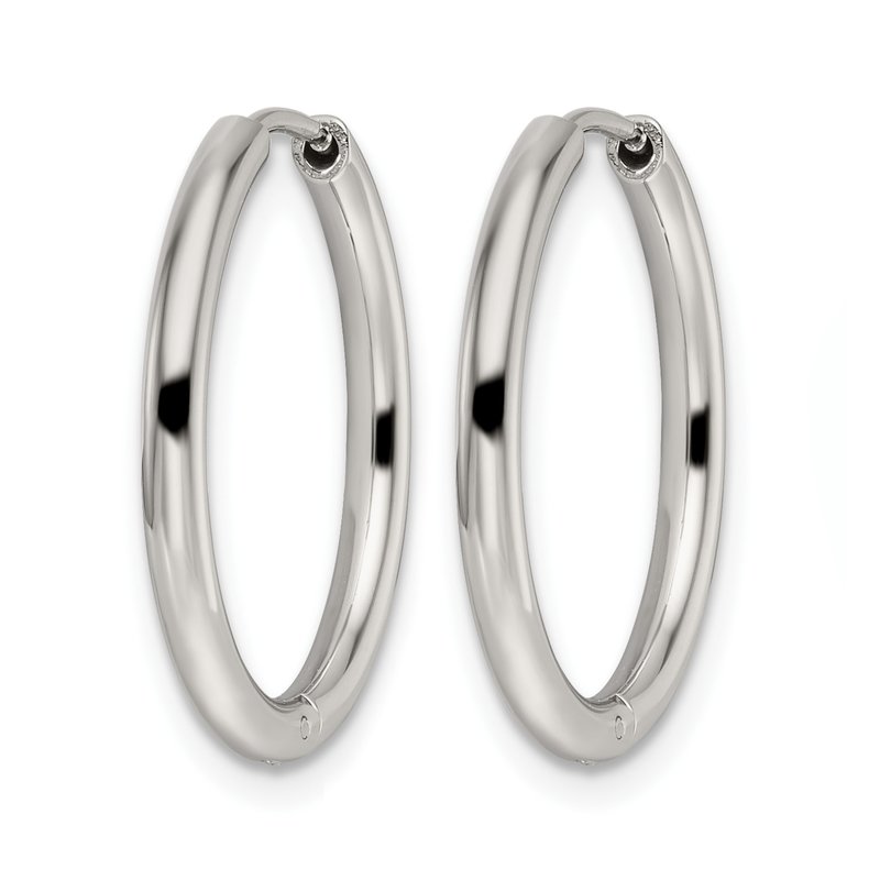 Stainless Steel Polished 2mm Endless Hinged Hoops