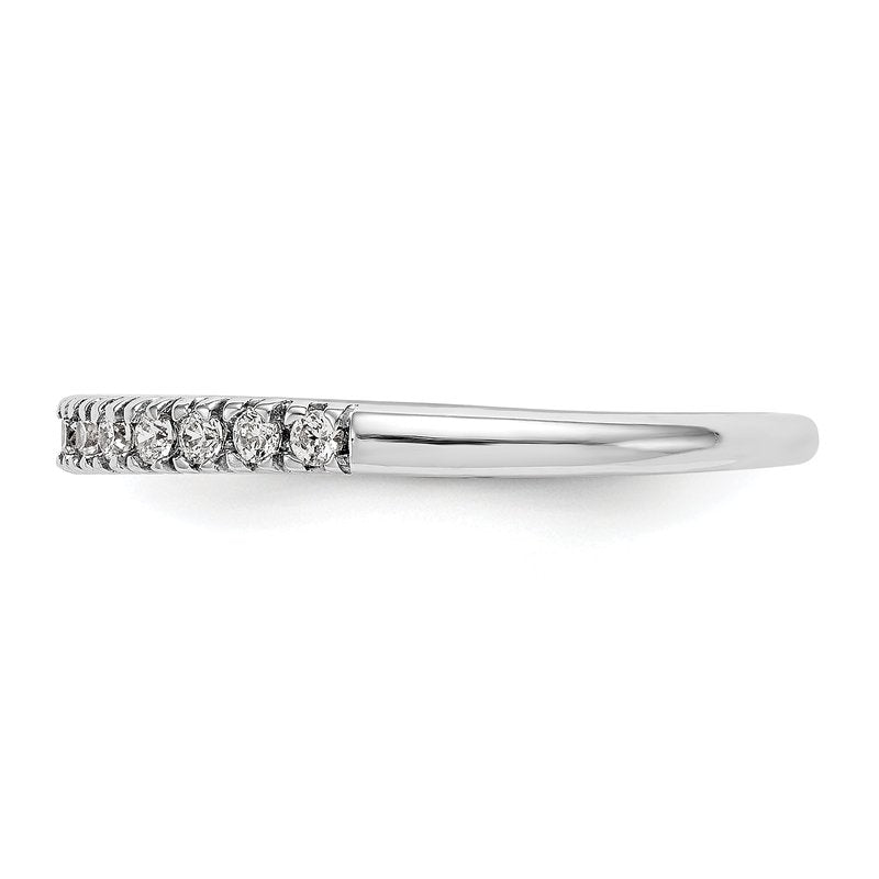 14K White Gold 1/4 carat Lab Grown Diamond VS+ F+ Complete Wedding Band