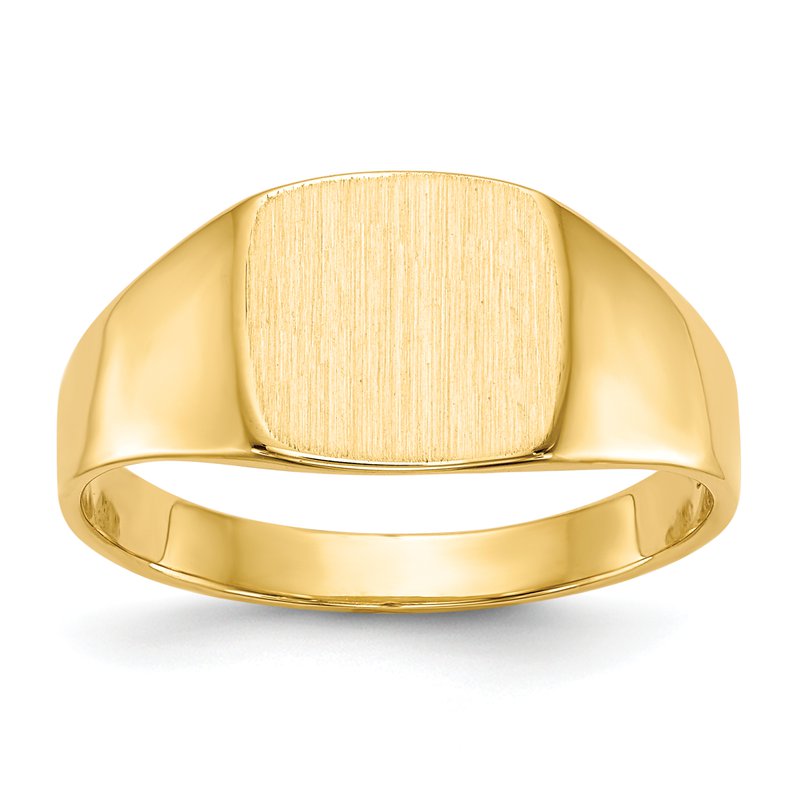 14k 9.0x8.5mm Closed Back Signet Ring