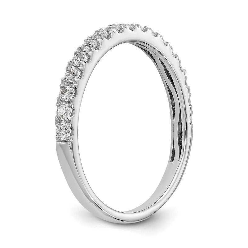 14K White Gold 3/8 carat Lab Grown Diamond VS+ F+ Complete Wedding Band