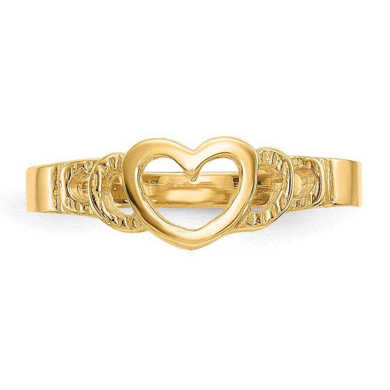14k Heart Baby Ring