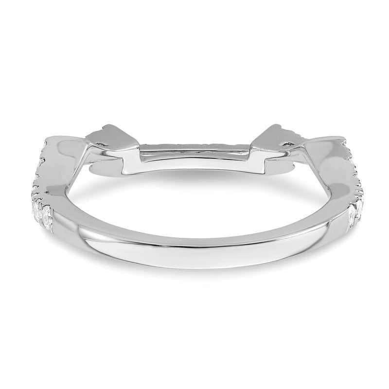 14K White Gold 1/2 carat Lab Grown Diamond VS/SI  D E F  Wedding Band
