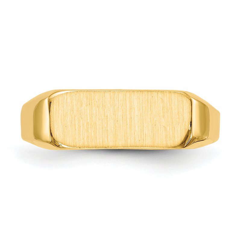 14k 13.5x5.5mm Closed Back Signet Ring