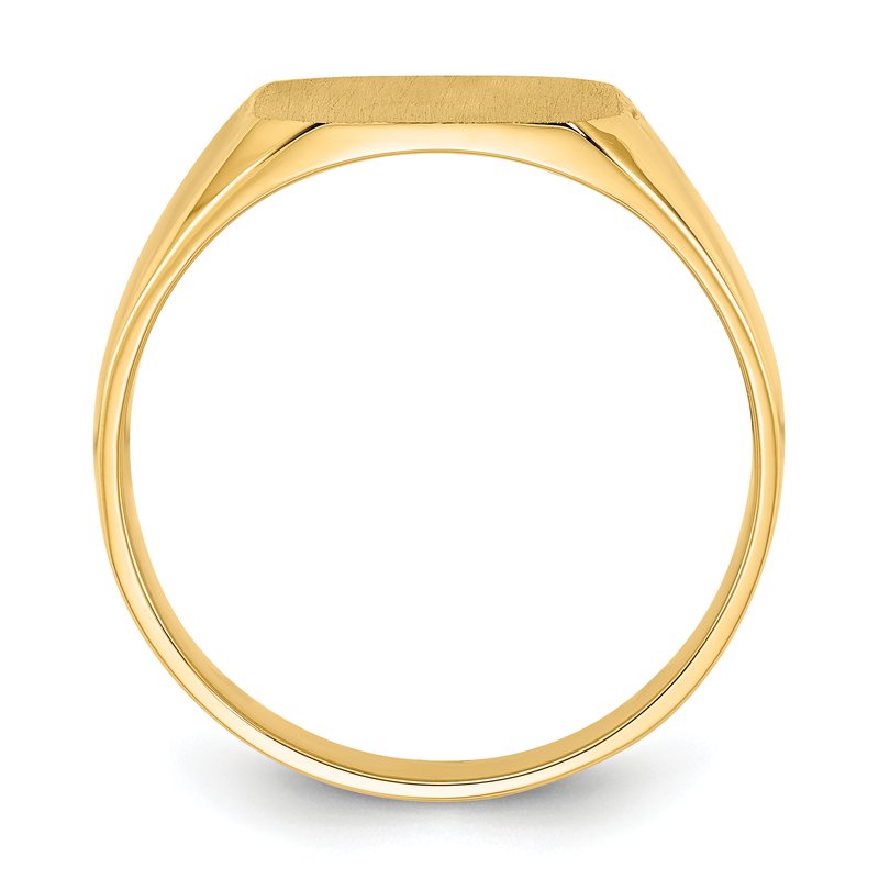 14k 13.0x12.0mm Closed Back Mens Signet Ring