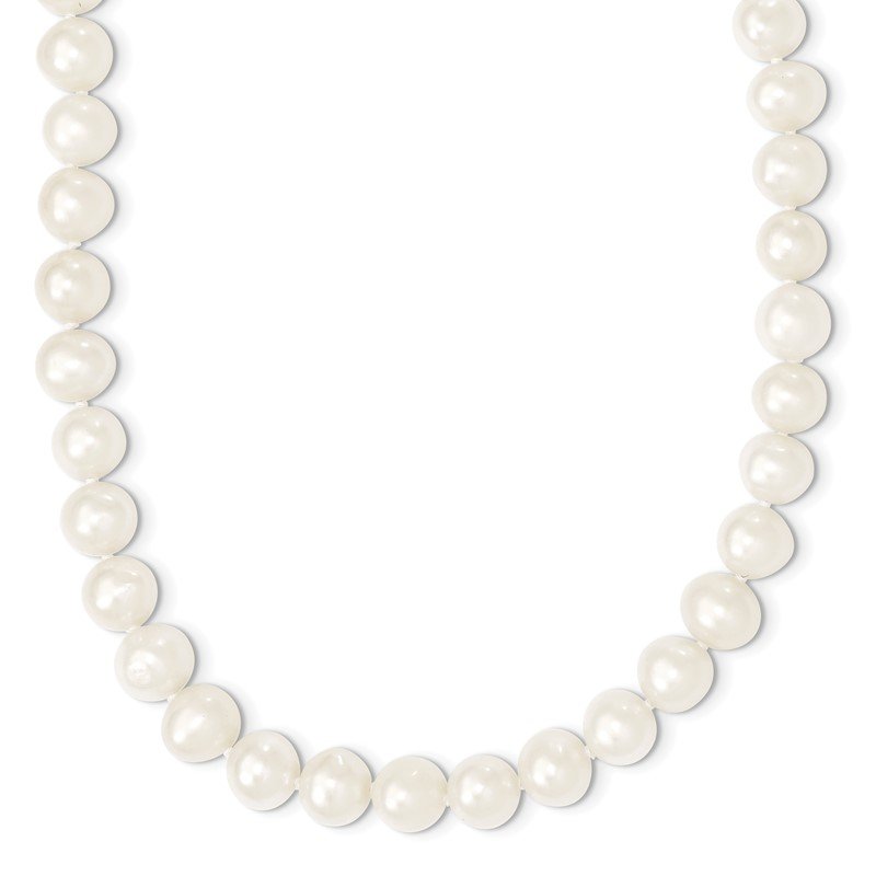 9-10mm White Semi-Round Freshwater Cultured Pearl Endless 80 inch Necklace