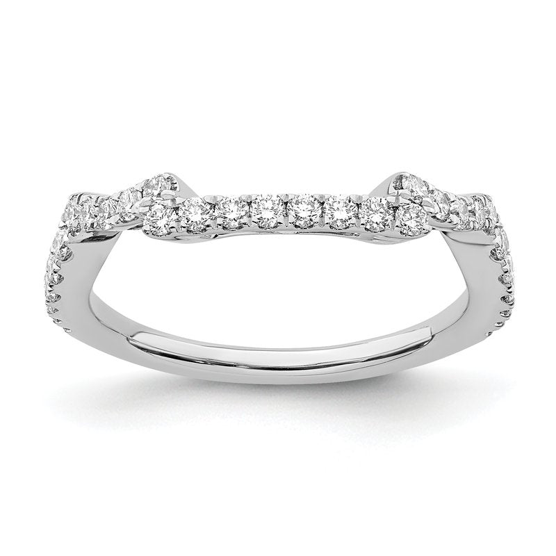 14K White Gold 1/2 carat Lab Grown Diamond VS/SI  D E F  Wedding Band