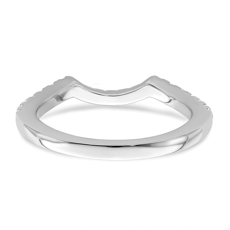14K White Gold 1/4 carat Lab Grown Diamond VS/SI  D E F  Wedding Band