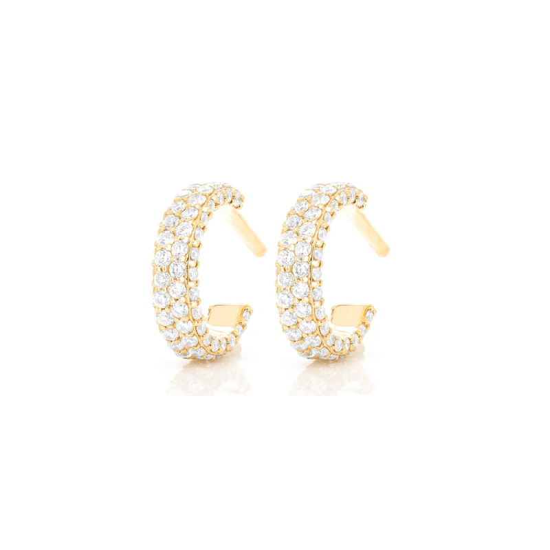 Half Hoop Earrings 14K