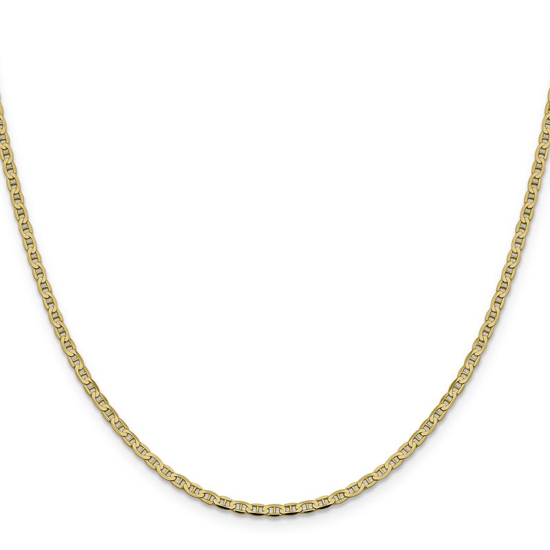 10K 2.4mm Flat Anchor Chain Anklet
