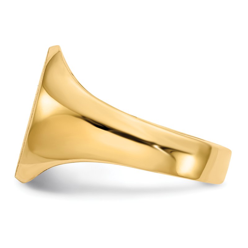 14k 11.0x12.5mm Closed Back Signet Ring