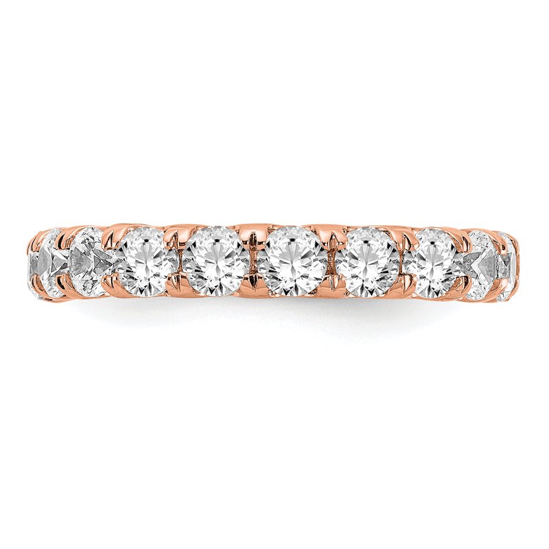 14K Rose Gold 1/2 carat Lab Grown Diamond VS+ F+ Size 4.5 Complete Eternity Band