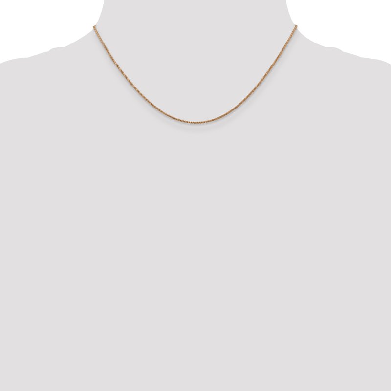 14K Rose Gold 1.0mm Spiga Chain