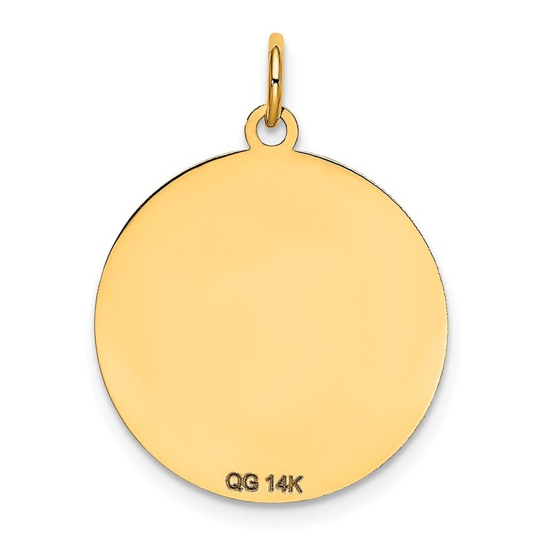 14k SIBERIAN HUSKY 20mm Engravable Disc Dog Charm