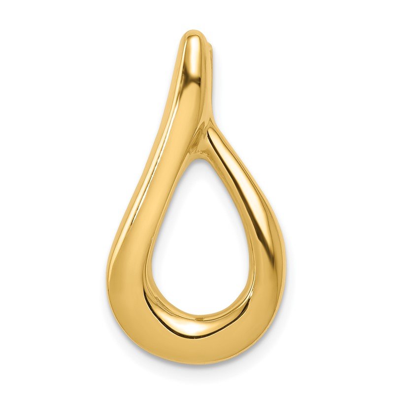 14k Polished Slide Fits up to 4mm Regular/6mm Fancy or Reversible Omega