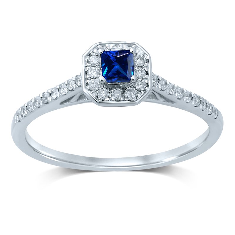 14K Diamond  Saphire  Ring