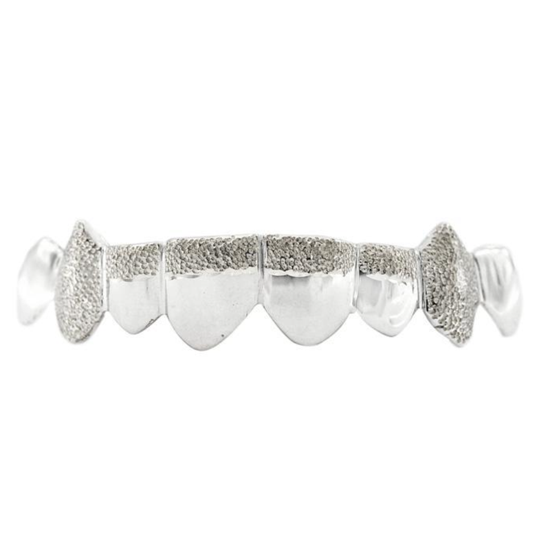 white gold diamond dust grill