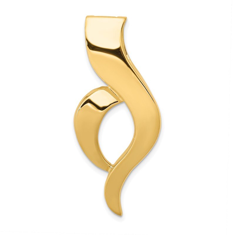 14k Polished Slide Fits up to 6mm Regular/8mm Fancy or Reversible Omega