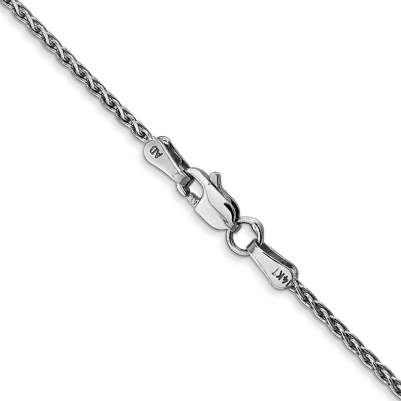 14K White Gold 10 inch 1.5mm Parisian Wheat with Lobster Clasp Anklet