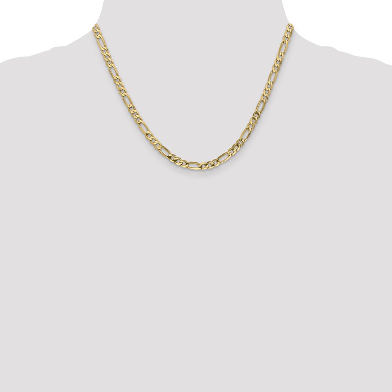 14K 5mm Flat Figaro Chain