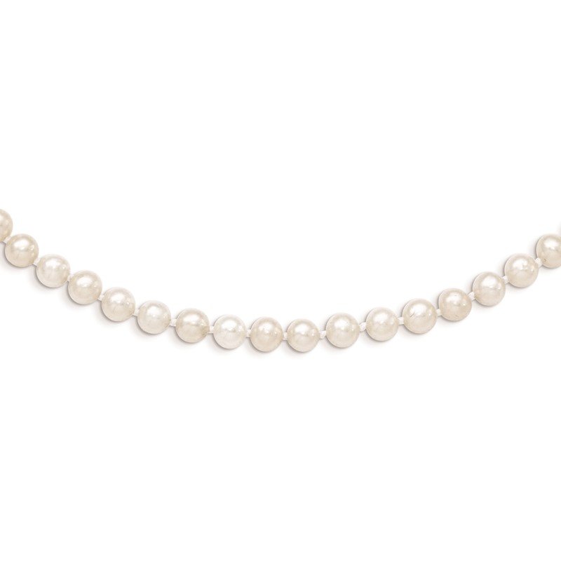 14k 4-5mm White Semi-Round Freshwater Cultured Pearl 12 inch Necklace