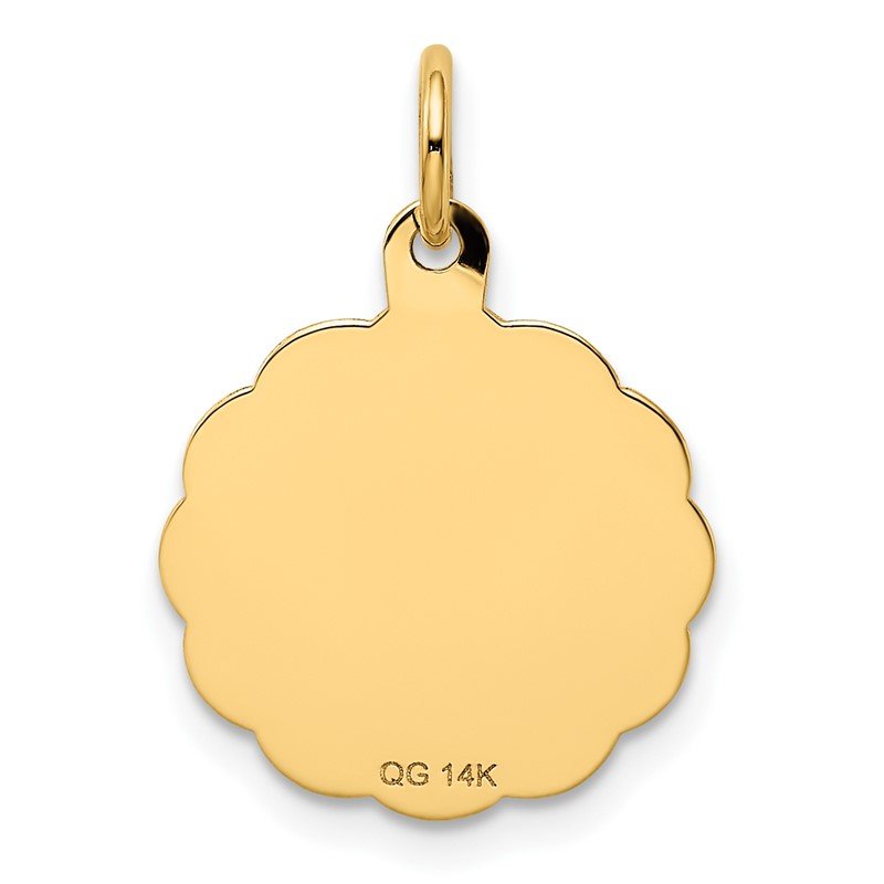 14k YOU ARE ALWAYS IN MY HEART Engravable Disc Charm