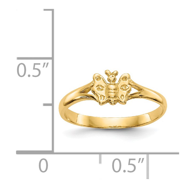 14K Butterfly Baby Ring