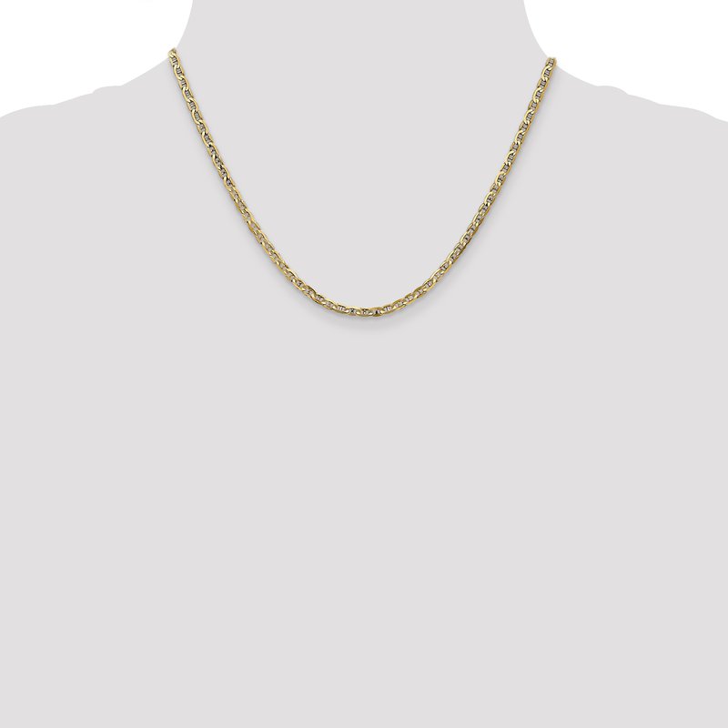 14K 3mm Concave Anchor Chain