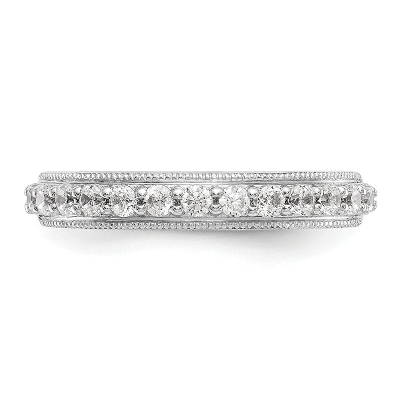 14K White Gold 1/2 carat Lab Grown Diamond VS/SI  D E F  Wedding Band