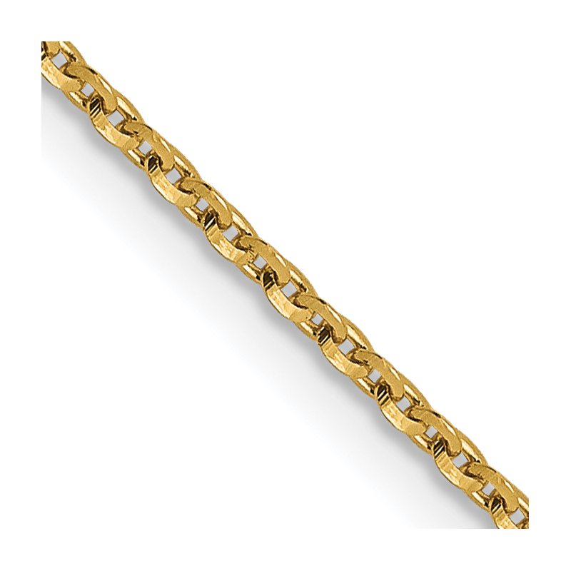 14K 1.15mm D/C Oval Link Chain