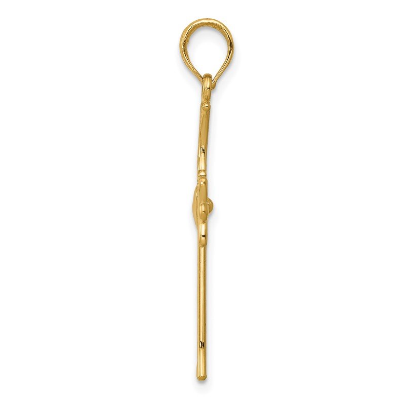 14K Claddagh Cross Pendant