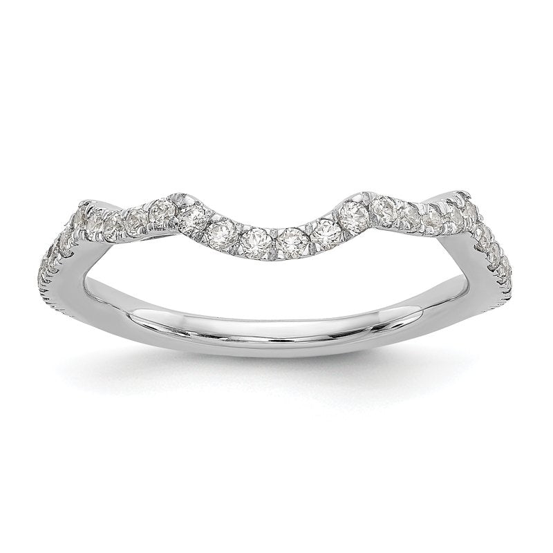 14K White Gold 1/3 carat Lab Grown Diamond VS/SI  D E F  Wedding Band
