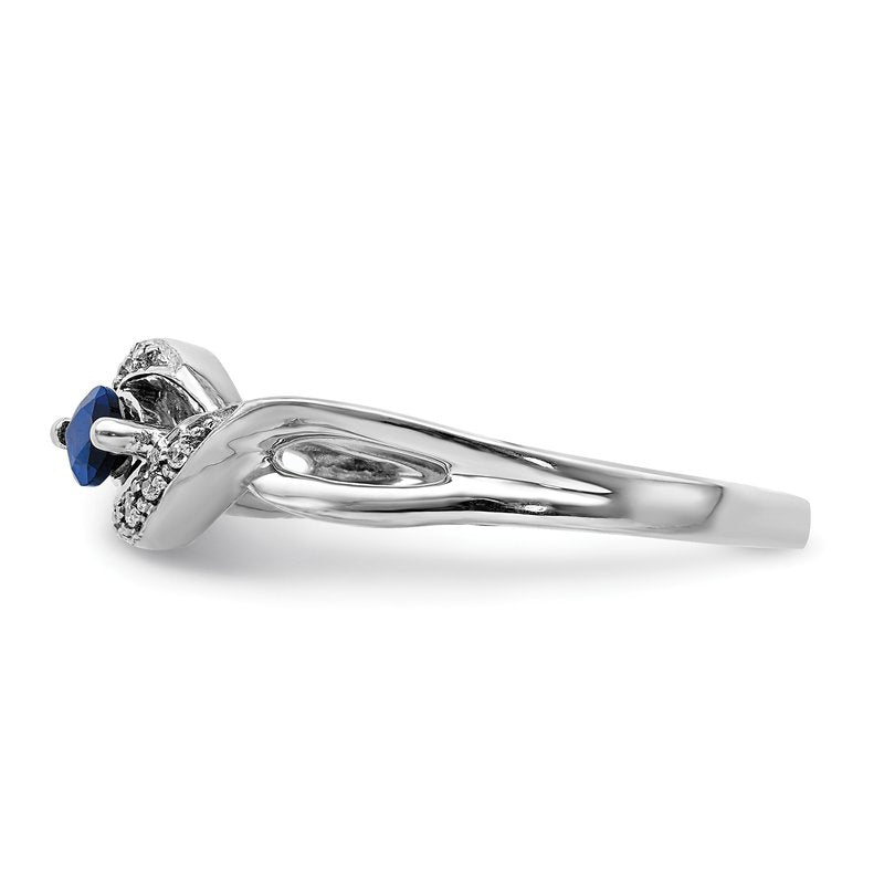 14k White Gold Diamond and Marquise Emerald Ring