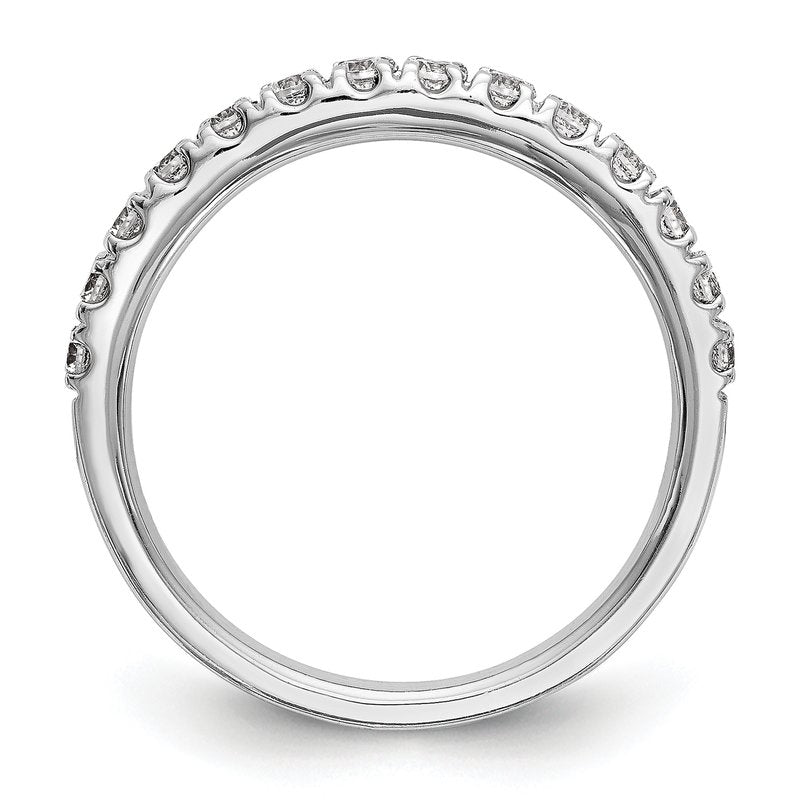 14K White Gold 3/8 carat Lab Grown Diamond VS+ F+ Complete Wedding Band