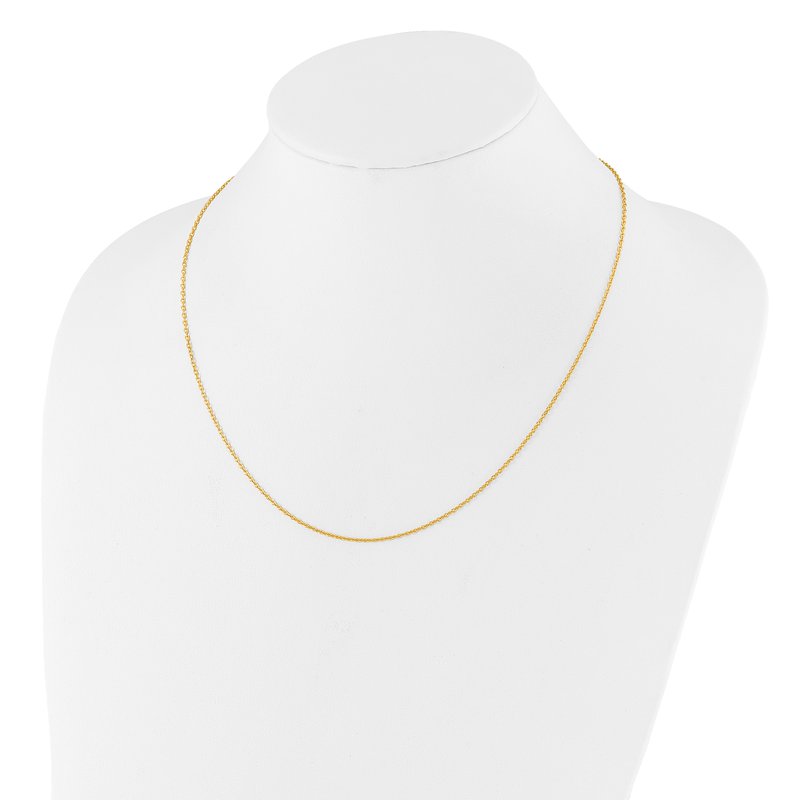 Sterling Silver Gold-plated Adjustable 1.4mm Cable Chain