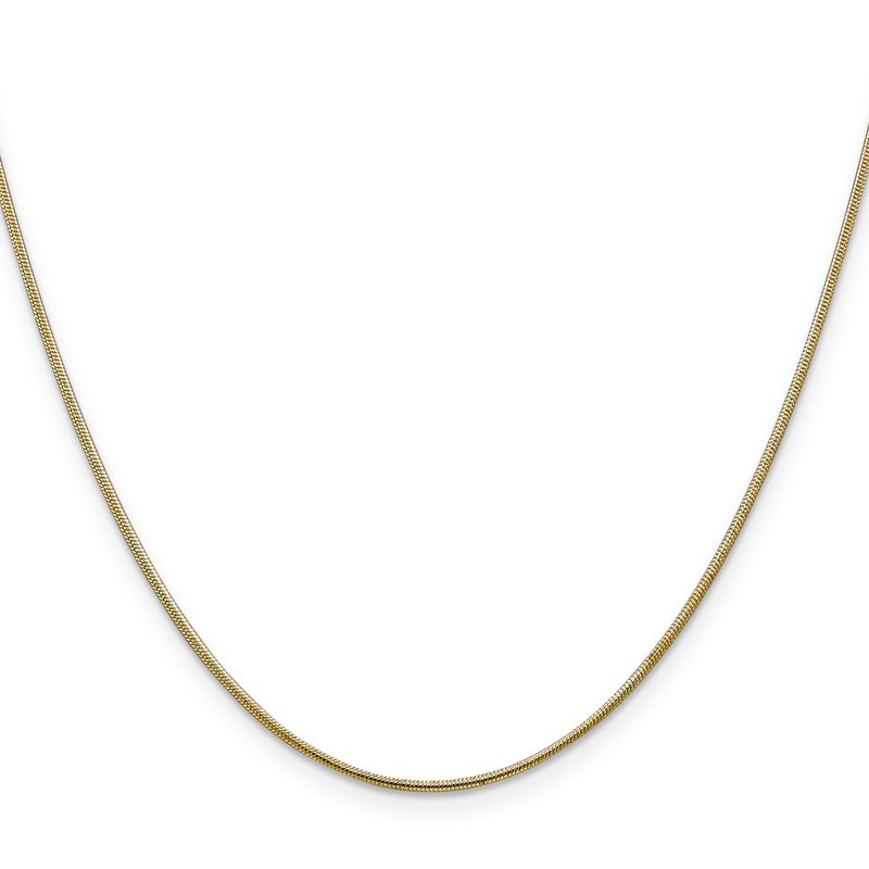 14K 1mm Round Snake Chain