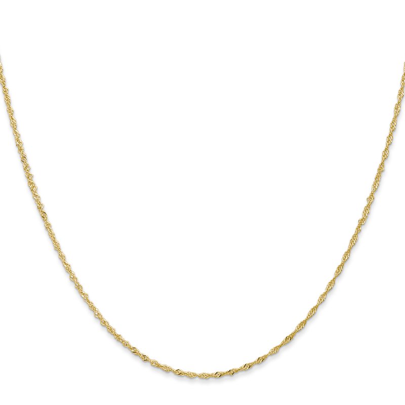 14K 1mm Singapore with Lobster Clasp Chain