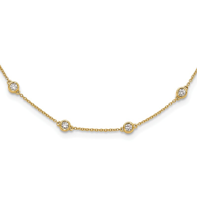 14K Rose Gold 3/8 carat Lab Grown Diamond VS+ F+ Complete 7 Station 7 in Bracelet