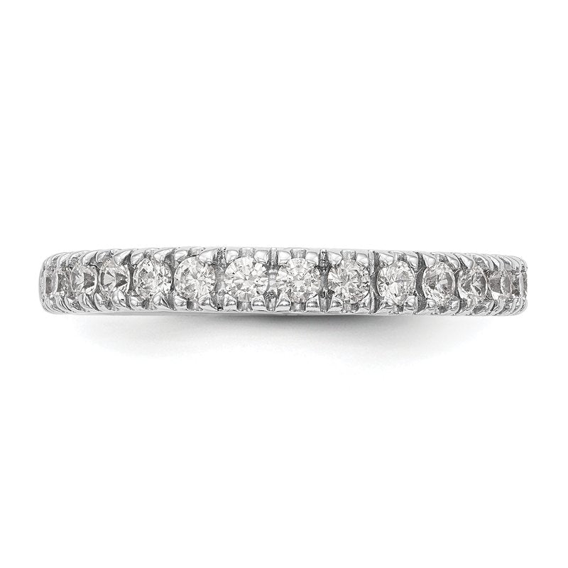 14K White Gold 1/4 carat Lab Grown Diamond VS+ F+ Complete Wedding Band
