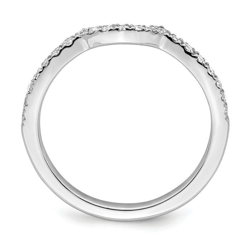 14K White Gold 1/4 carat Lab Grown Diamond VS/SI  D E F  Wedding Band