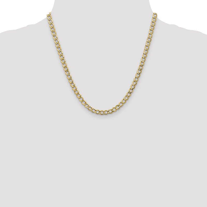 10K 5.25mm Semi-Solid Curb Chain