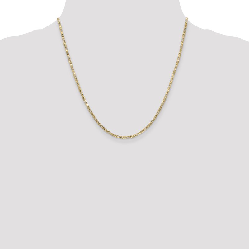 14K 2.25mm Flat Figaro Chain