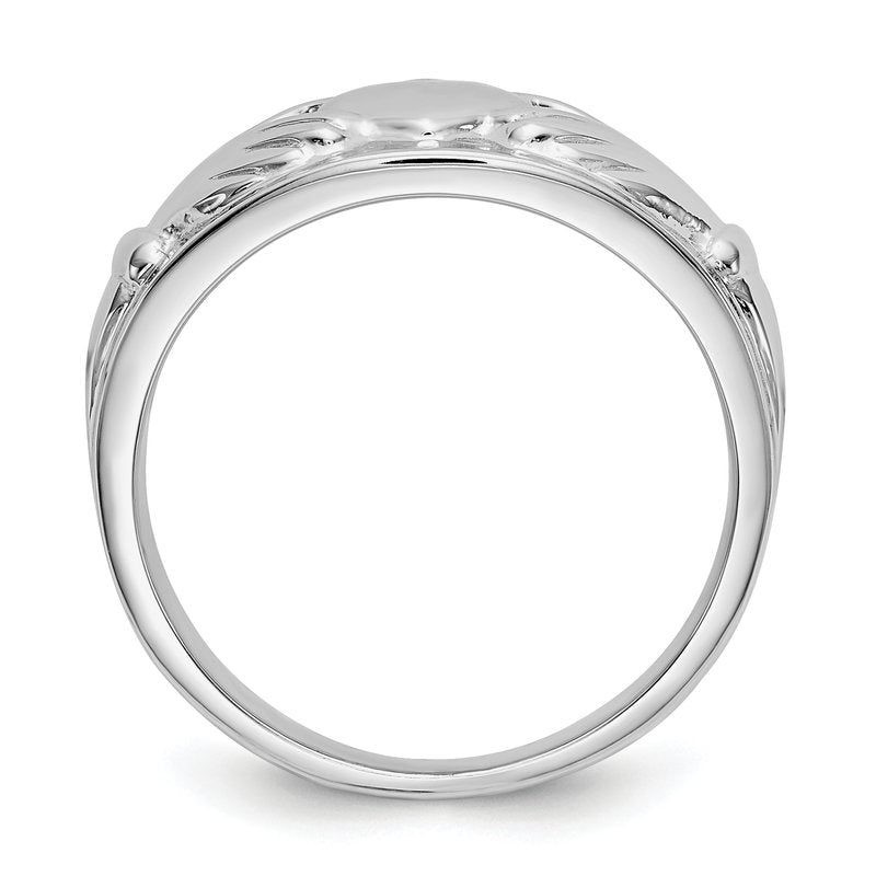 14k White Gold Ladies Claddagh Ring