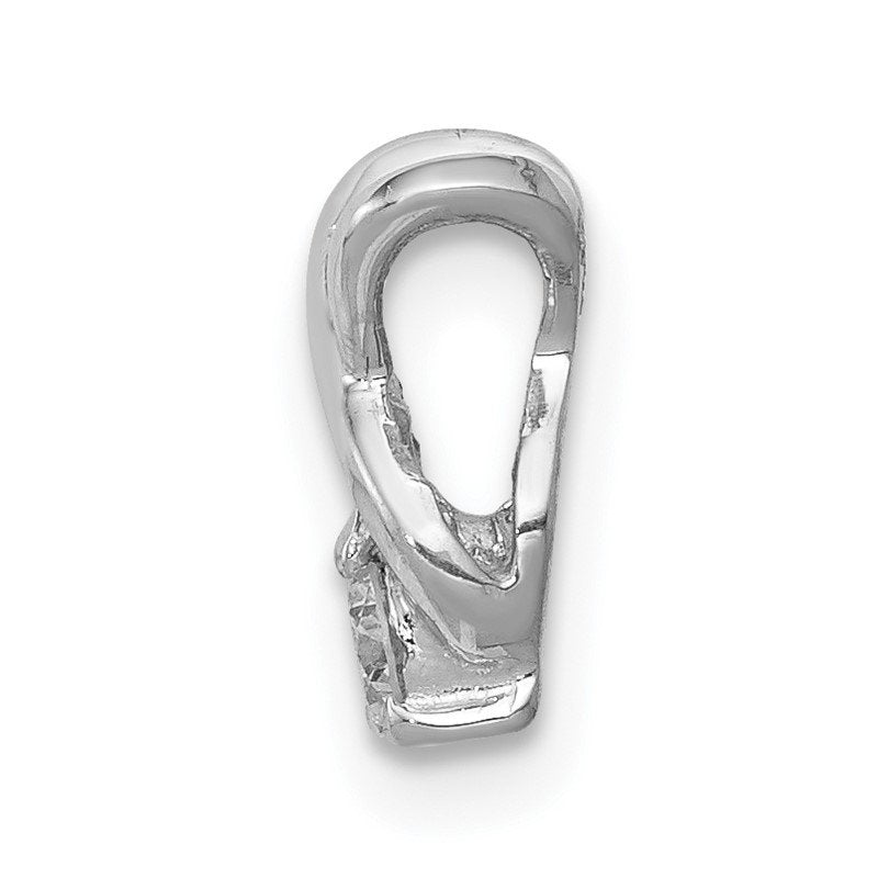 14k White Gold Complete 2.9mm AA Diamond Chain Slide